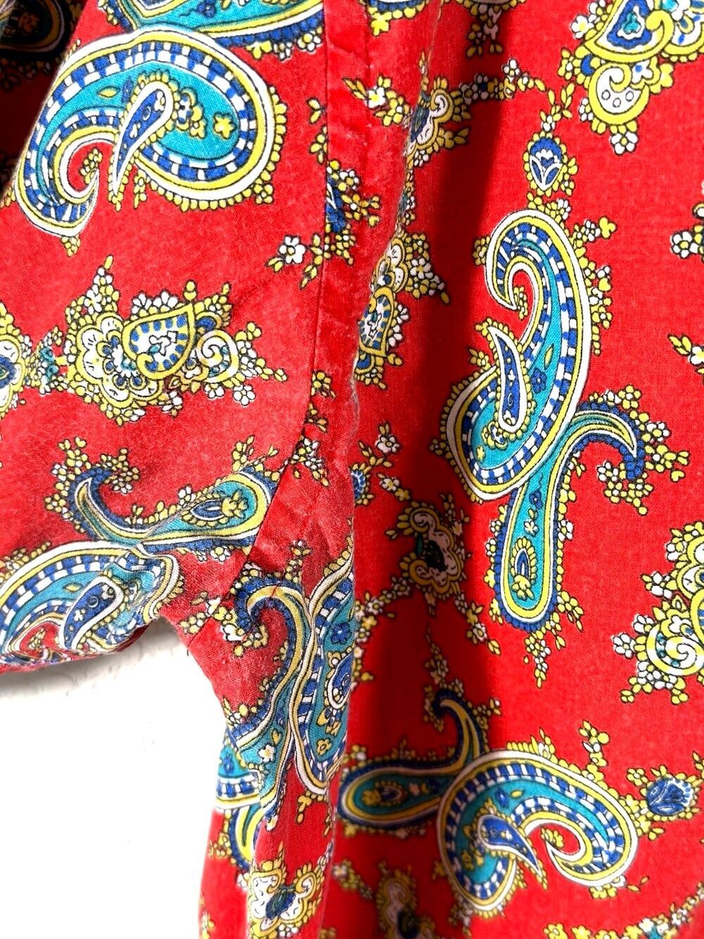 Vintage Lord & Taylor The Man’s Shop Red Paisley Shirt Mens XL 100% Cotton USA - Picture 7 of 9